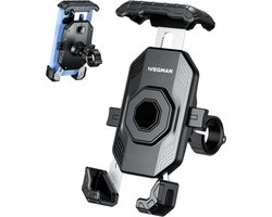 Wegman Telefoonhouder Fiets - Sluit Automatisch - Anti Schok Laag - Safety Lock - Geschikt voor Fiets, Fatbike, Elektrische Fiets & Scooter - GSM Houder Fiets - Smartphone houder - Fiets Telefoonhouder Wegman Telefoonhouder Fiets - Sluit Automatisch - Anti Schok Laag - Safety Lock - Geschikt voor Fiets, Fatbike, Elektrische Fiets & Scooter - GSM Houder Fiets - Smartphone houder - Fiets Telefoonhouder