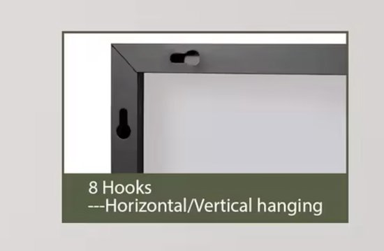 Bogen full-body spiegel, 162 x 53 cm, gebogen staande spiegel, groot in