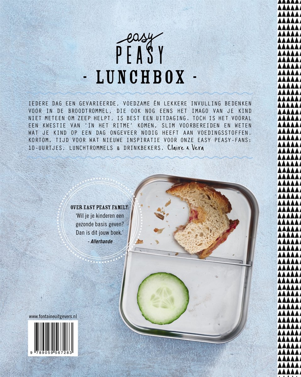 Easy Peasy lunchbox - back cover