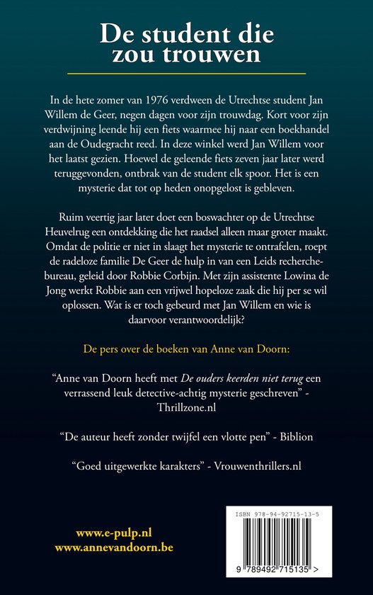 Een Robbie & Lowina mysterie - De student die zou trouwen