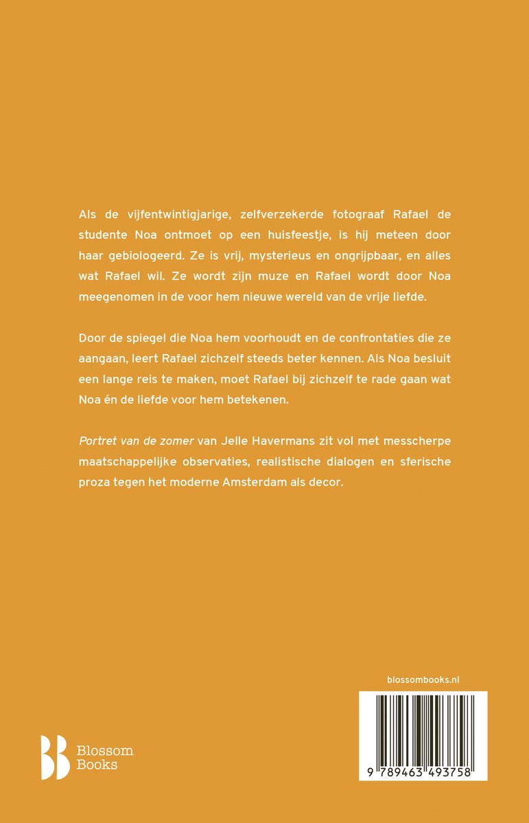 Portret van de zomer - back cover
