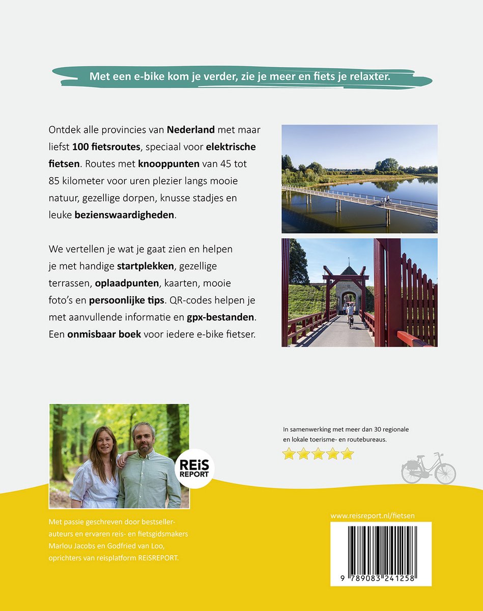 De 100 mooiste e-bike routes van Nederland - back cover