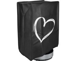 kwmobile Beschermhoes geschikt voor Thermomix Ninja CREAMi - Hoes voor keukenmachine in wit / zwart - Brushed Hart design
