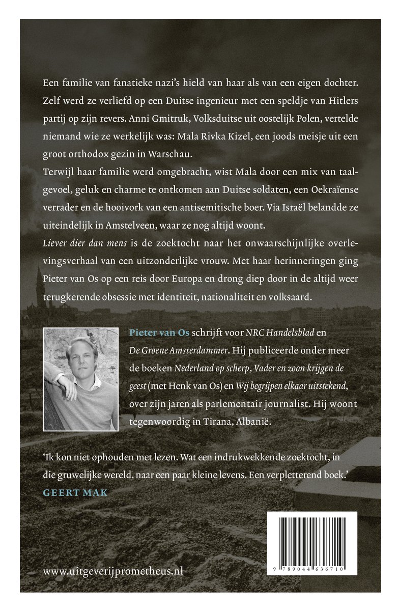 Liever dier dan mens - back cover