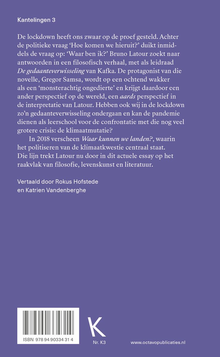 Boekomslag 'Kantelingen 3' met tekst over de lockdown en de vraag 'Hoe komen we hieruit?'. ISBN 978 94 90334 31 4.