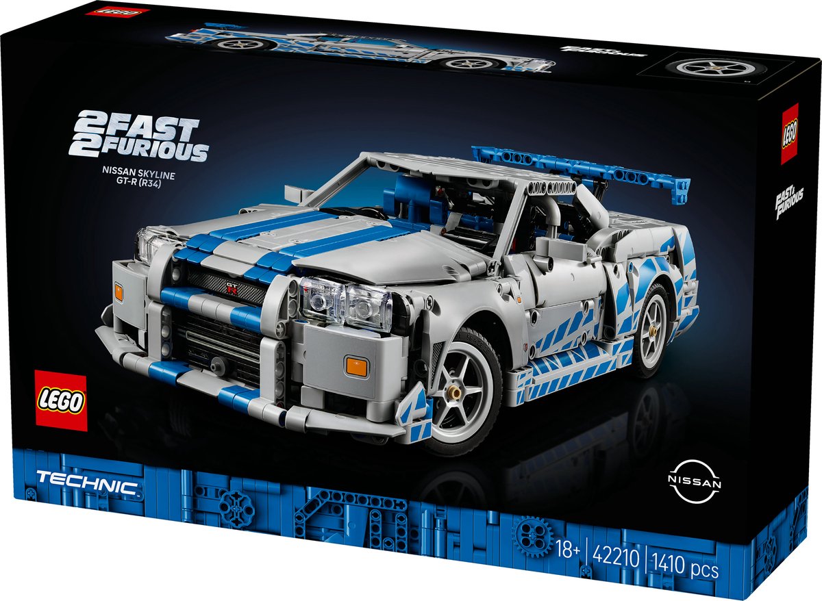 LEGO® Technic 2 Fast 2 Furious Nissan Skyline GT-R (R34) Auto - 42210 — afbeelding 11