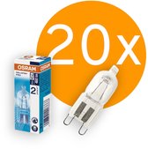 Osram G9 Halogeenlamp 35W (40W) - 460lm 230V - Halogeen Lampjes Insteek - Warm Wit Licht - Dimbaar - Per 20 Halogeenlampen