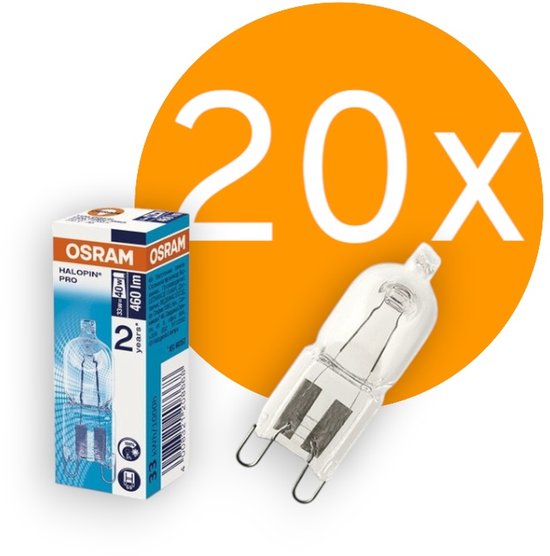 Osram G9 Halogeenlamp 20W  25W  - 235lm 230V - Halogeen Lampjes Insteek Warm Wit Licht Dimbaar Per 16 Stuks