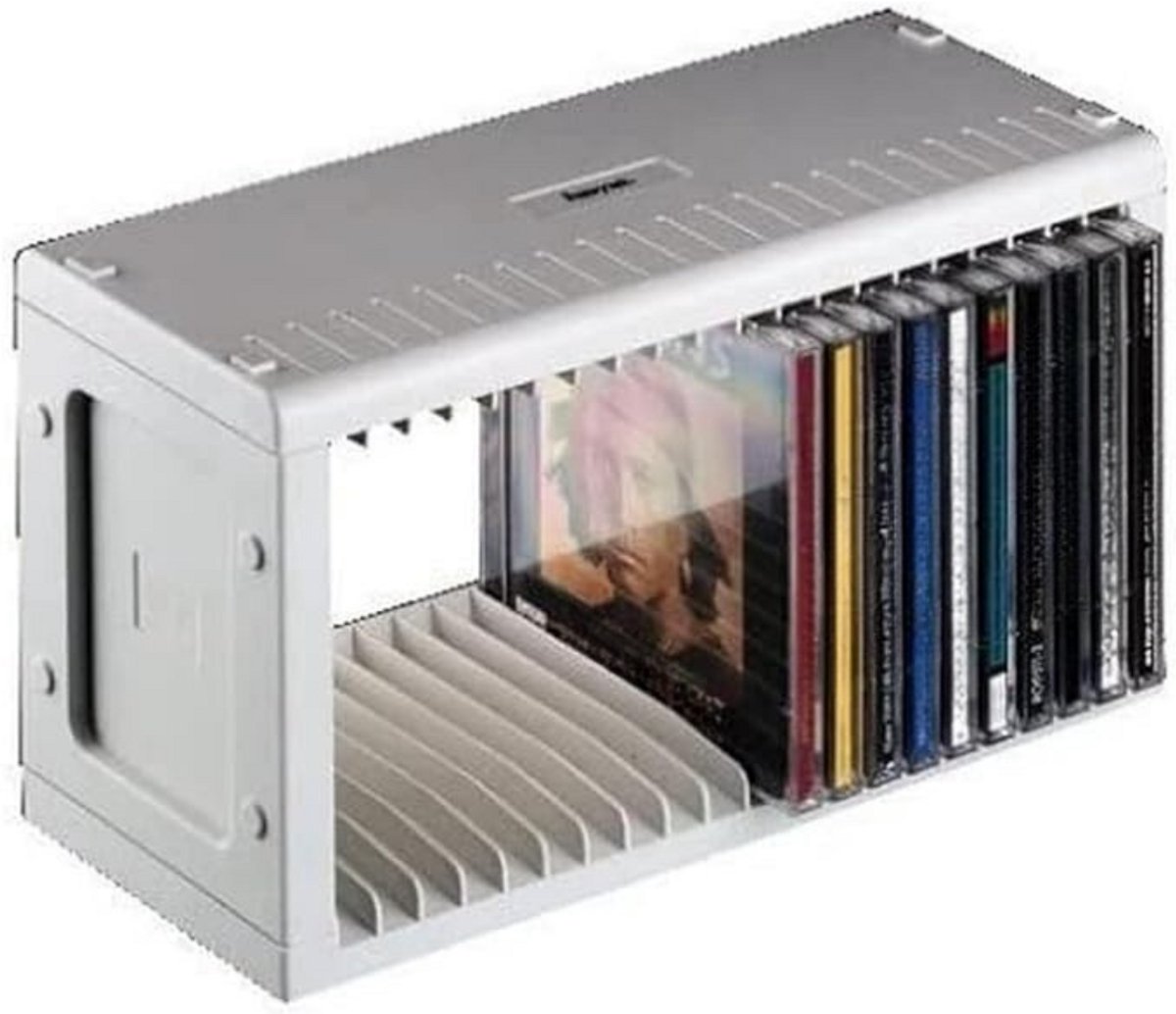 Zylo® Cd Opbergdoos - Cd Opbergsysteem - Cd Koffer - Wit - 13cm x 16cm x 29cm