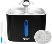 Vivex® Drinkfontein - Waterfontein voor Katten en Honden - Incl. 5 Filters en cleaning tool - Muisstil