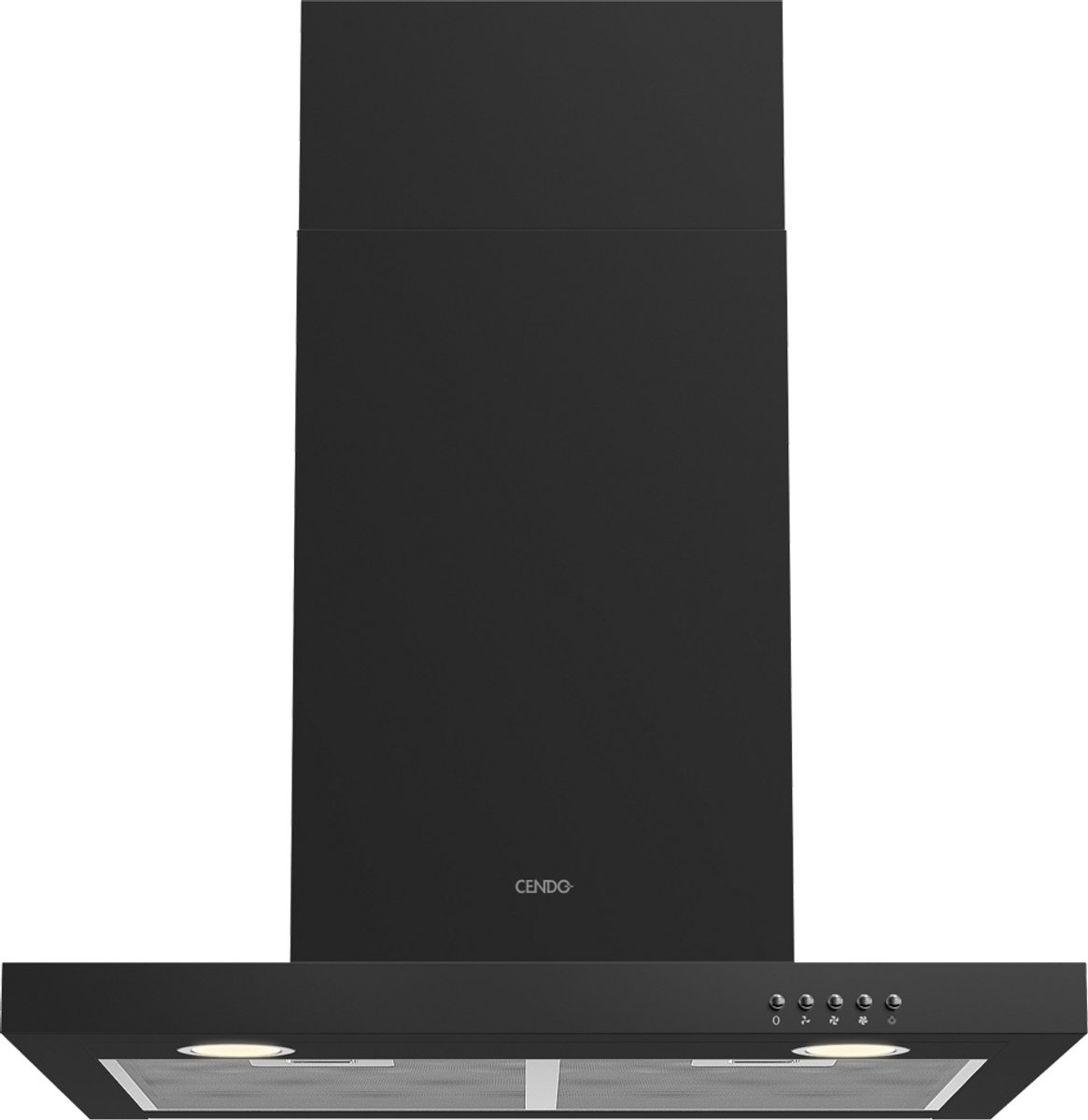 CENDO BMB506PDZ - Wand Afzuigkap - 60 cm - Zwart - 730 m³/h