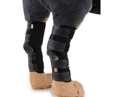 Paar beugels voor honden - Beugels voor de achterpoten van honden - Beschermt de wond genezing - Compressie bandage - Extra onder steuning - Beugels voor de voorpoten van honden - Voorkom blessures - Hulp bij verstuikingen - Zwart - Maat M