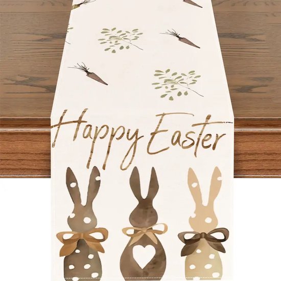 Home & Marker - Tafelloper Pasen - Tafellopers Linnen - Tafelkleed - Paas Decoratie - Paasversiering - 180 x 33 cm - EASTERUNNER