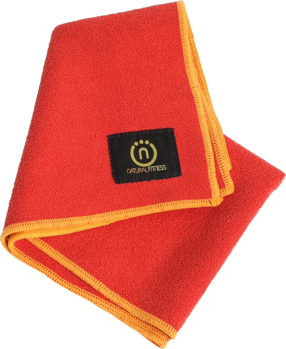 Natural fitness Yoga handdoek (hand) rood/geel