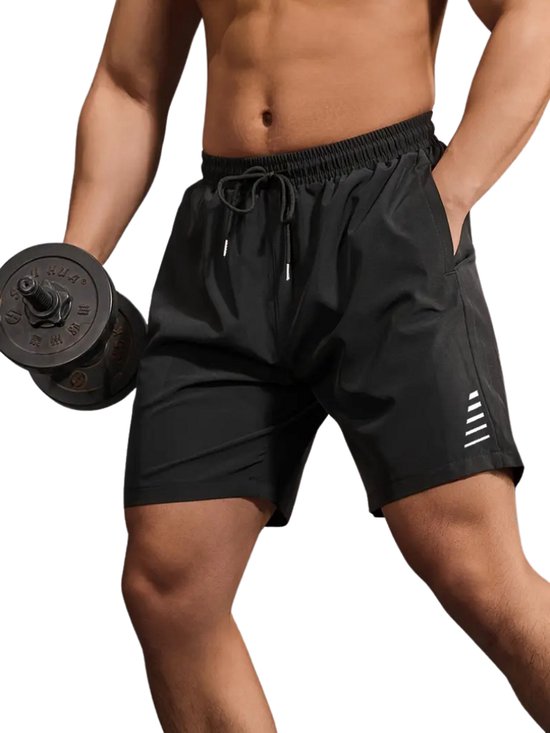Livano Tennisbroek Heren - Tennisshort - Tenniskleding - Padelbroek - Padel - Gym - Short - Zwart - Maat XXL