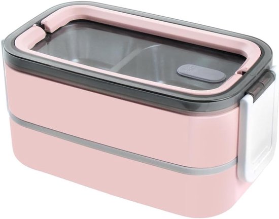 Lunchbox voor volwassenen en kinderen-1400 ml-met 3 vakken- de