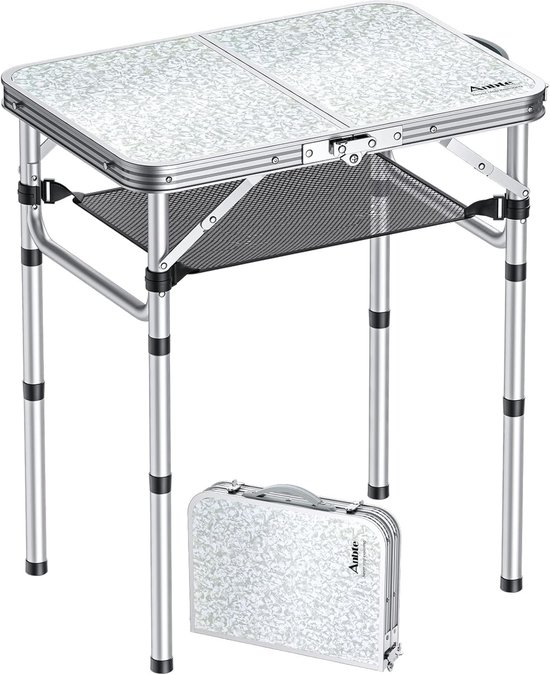 Inklapbare tuintafel hoogte verstelbaar