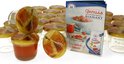 Veel weckpotten van 230ml met honingraatdeksels, met een pot honing en receptenboek.