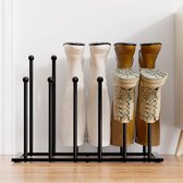 Rack à chaussures autoportante en Métal White pour dortoir, placard, entrée, chambre, terrasse, couloir Plein air – Peut contenir 6 paires