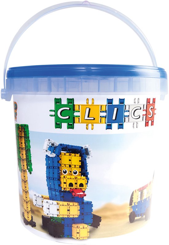 Clics Build & Play 10-in-1 bouwblokken– DUURZAAM SPEELGOED gemaakt van GERECYCLEERDE kunststof- bouwset 10 in 1 - speelgoed 4,5,6,7,8 jaar jongens en meisjes- educatief speelgoed- Montessori speelgoed- constructie speelgoed