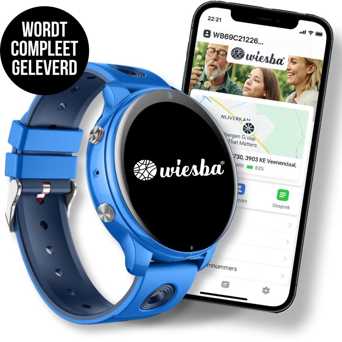 Wiesba WB56 - GPS horloge kind | 4G kinder smartwatch | Wiesba WB56 | Kinderhorloge met GPS | SOS horloge kind | Videobellen horloge kind | GPS tracker horloge kinderen | Smartwatch kinderen waterproof | Kinderhorloge schoolmodus