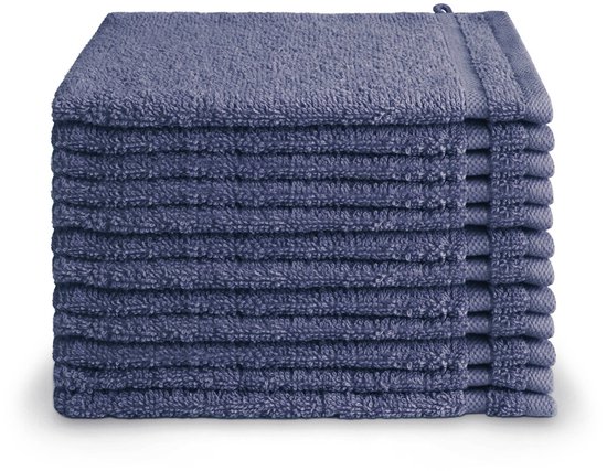 Lot de 12 débarbouillettes Byrklund - Qualité hôtelière - 16x21 - Blauw foncé