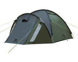 Peme Climate 3 Koepeltent Tent voor 3 personen, grote vestibule, Zwart en groen, muskietennet, waterdicht, snelle opbouw, ademend materiaal