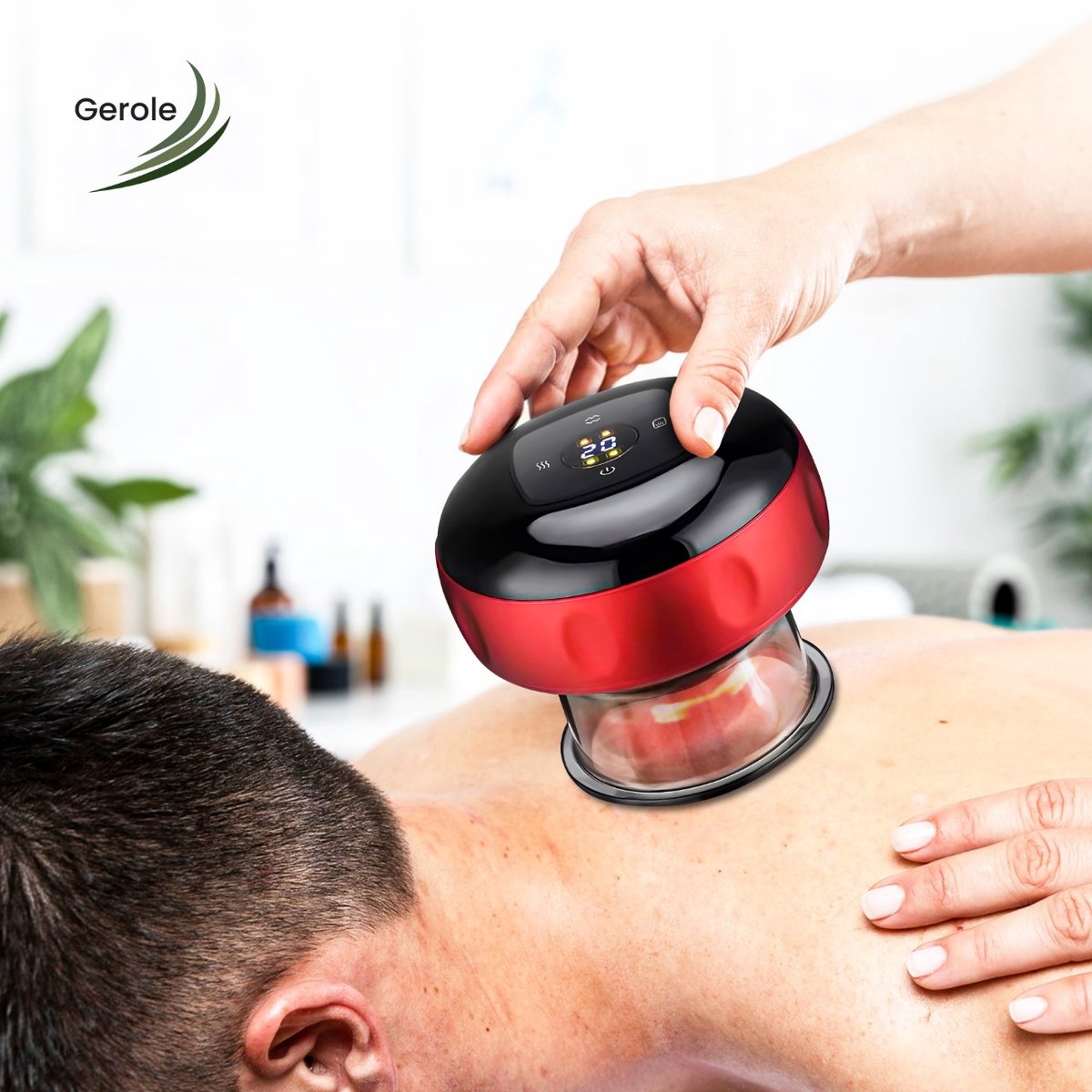 Gerole Elektrisch Cupping Apparaat Pro met 12 Zuig- en - afbeelding 3