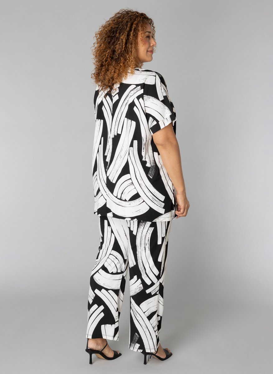 COLLETTA Pascalle Tops - Black/White - maat X-0(44)