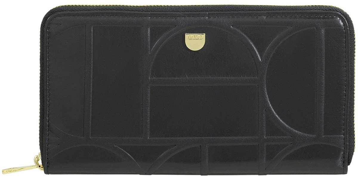 DuDu Up Portemonnee RFID-bescherming Leer 20 cm - Dames - Horizontaal - black-nude