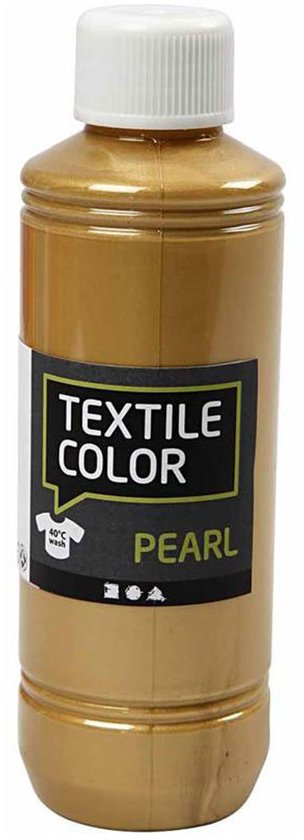 Creotime Textil Color Pearl Fabric Paint Gold - 250 ml