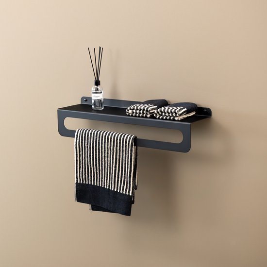 Kleankin Bamboe Handdoekladder, Opvouwbaar, 3 Planken, 3 Handdoekhouders, 53 Cm X 30,5 Cm X 152 Cm Naturel~1lbvkn03ga800