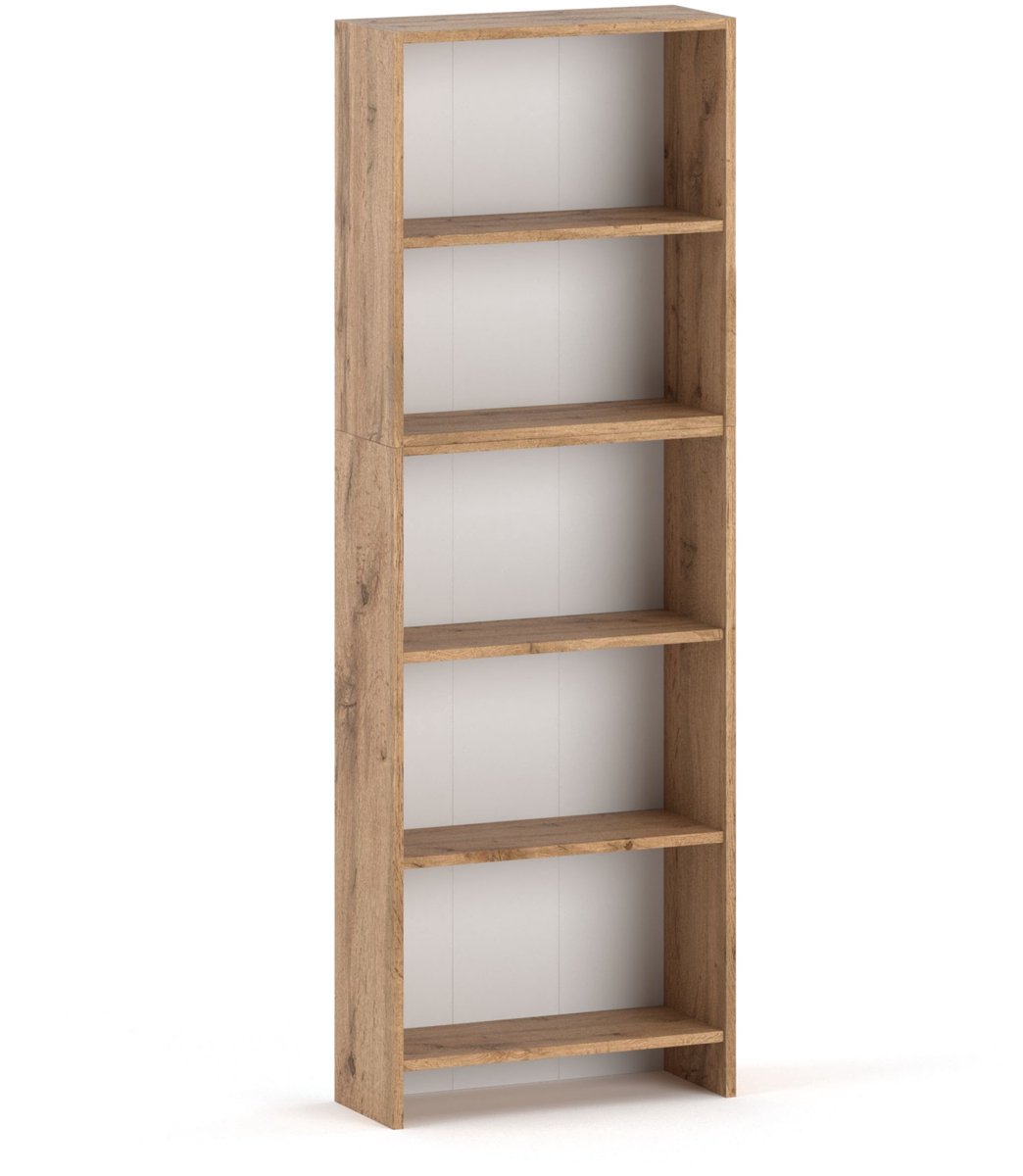 Boekenkast Eiken Wotan Kantoor 60 CM 5 Planken Speelgoedplank Loft
