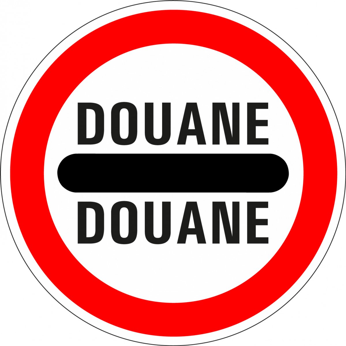 Douane sticker, F10 200 mm