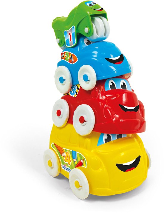 Baby Clementoni - Fun Vehicles - Speelgoed Auto - Verschillende Voertuigen - 3 Auto’s en 1 Motor - 1-3 jaar