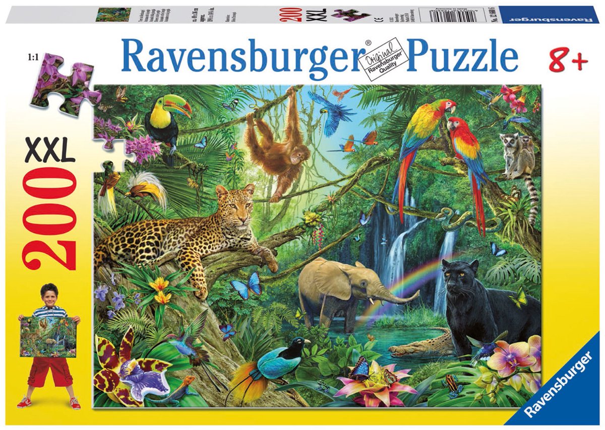 Ravensburger puzzel Dieren in de jungle - Legpuzzel - 200 stukjes — afbeelding 2
