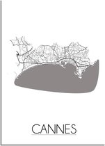 DesignClaud Cannes Plattegrond poster A4 poster (21x29,7cm)