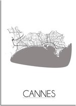 DesignClaud Cannes Plattegrond poster A3 poster (29,7x42 cm)