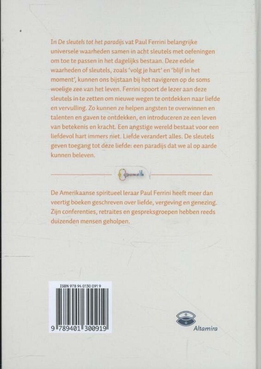 De sleutels tot het paradijs - back cover