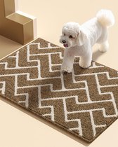 Astra Deurmat voor binnen, antislip, duurzame vuilvangmat, wasbaar op 30 °C, deurmat, pvc-vrij, onderhoudsvriendelijk, 40 x 60 cm, bruin