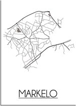 DesignClaud Markelo Plattegrond poster A4 poster (21x29,7cm)