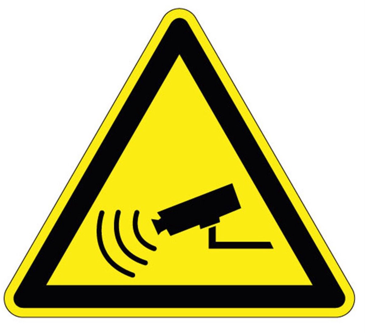 Waarschuwingsbord camerabewaking, kunststof 150 mm