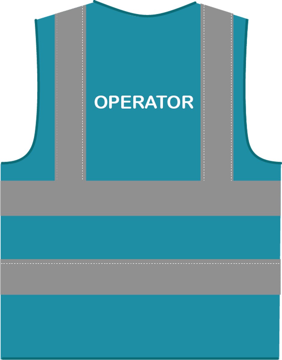Operator hesje RWS lichtblauw