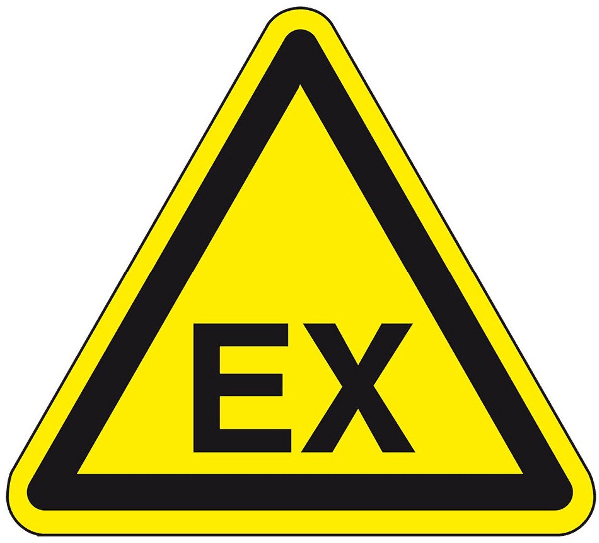 Waarschuwingssticker EX explosiegevaar 200 mm