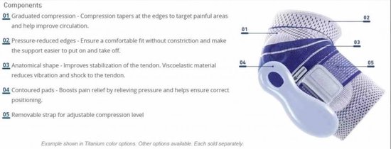 Bauerfeind Epitrain Elleboogbrace / Elleboogbandage-Maat 4: 25 - 27 cm
