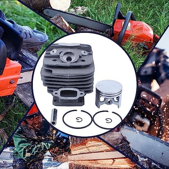 Geschikt voor 48mm cilinderzuigerset voor Stihl 034 034Av 034Super 036 Ms360, 1125 020 1215, 1125 020 1213 kettingzaag van Husxxven — afbeelding 2