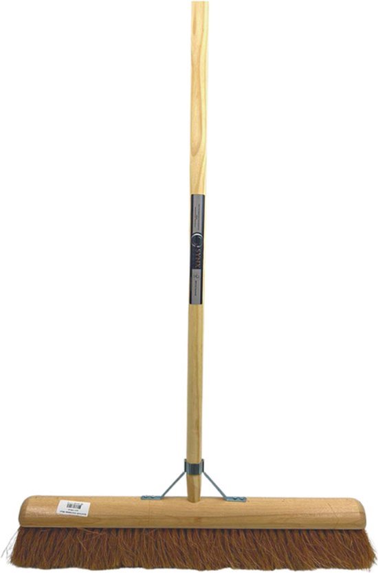 Synx Tools Coco Binnenbezem 40cm + Vloertrekker Kunststof 35cm met Steel 150 cm - Zaalveger - Vloerreiniger - Natuurrubber - Zachte bezem kokos Met steel 160cm van Synx Tools — afbeelding 2