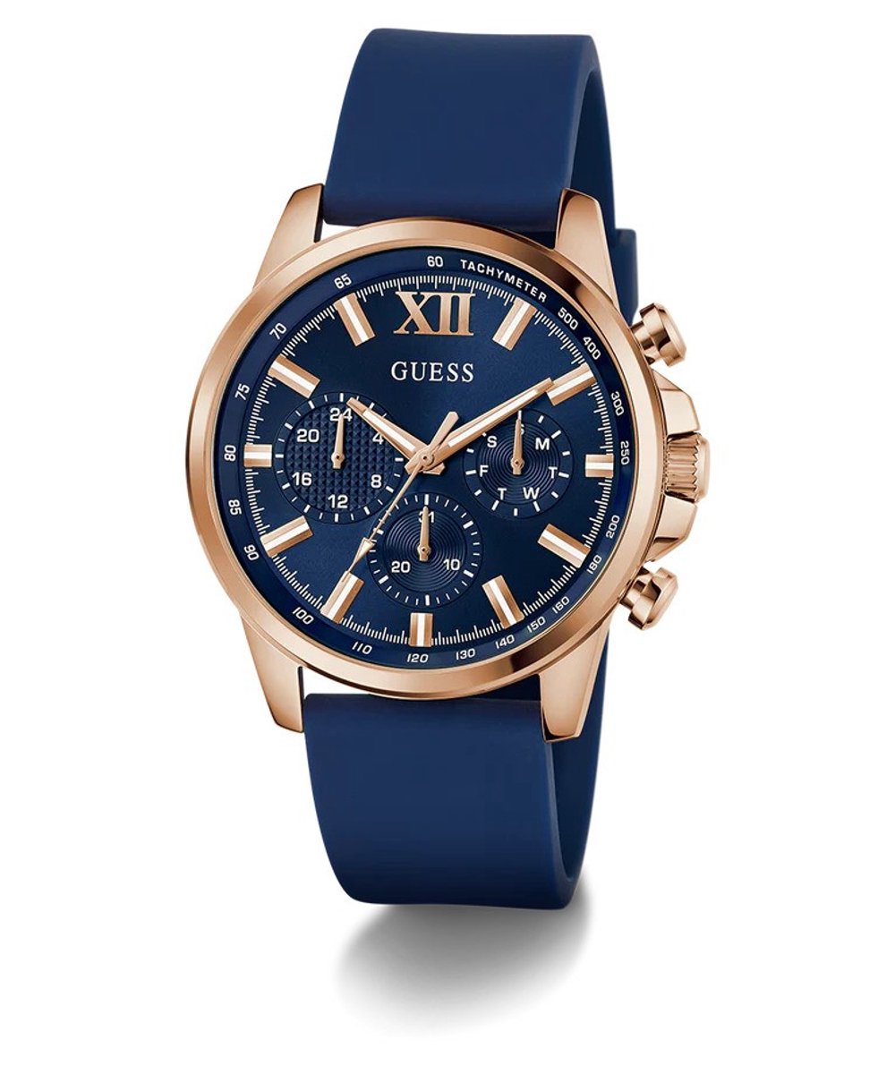 Guess Walker GW0913G1 Horloge - Siliconen - Blauw - Ø 44 mm