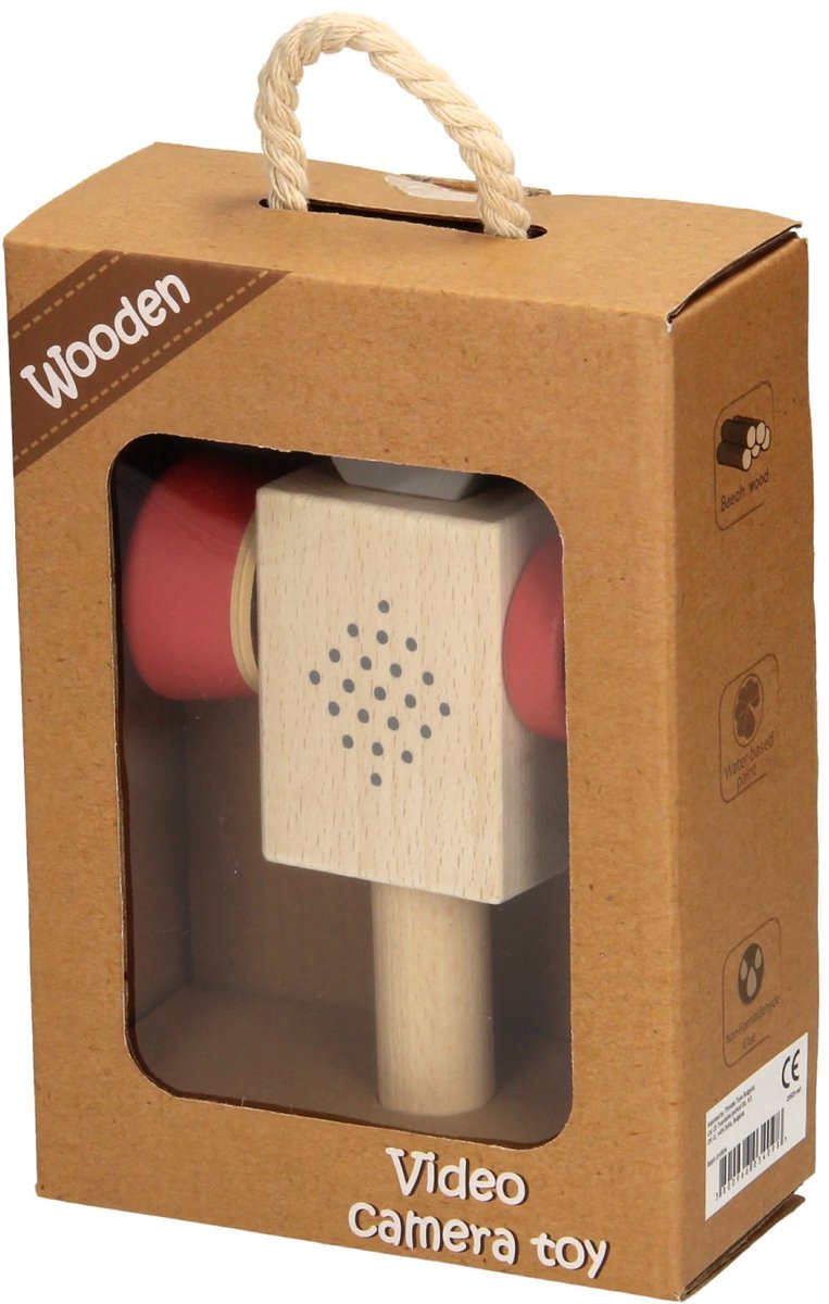 Houten Videocamera - Rood