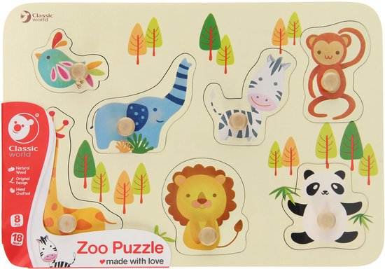 Houten Puzzel Boerderij, Safari Of Voertuigen Aanbieding bij Intertoys